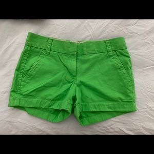 J.Crew green shorts NWOT